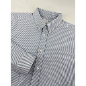 ASKET Men's Blue Striped Casual Button Down Shirt